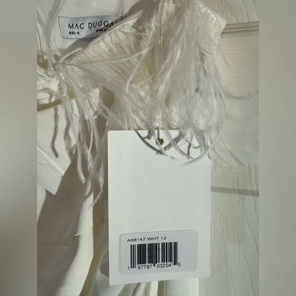 Mac Duggal A68147 - Feathered One-Shoulder Dress NWT - Picture 6 of 8